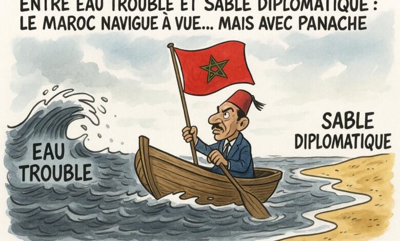 You are currently viewing Entre eau trouble et sable diplomatique : le Maroc navigue à vue… mais avec panache.