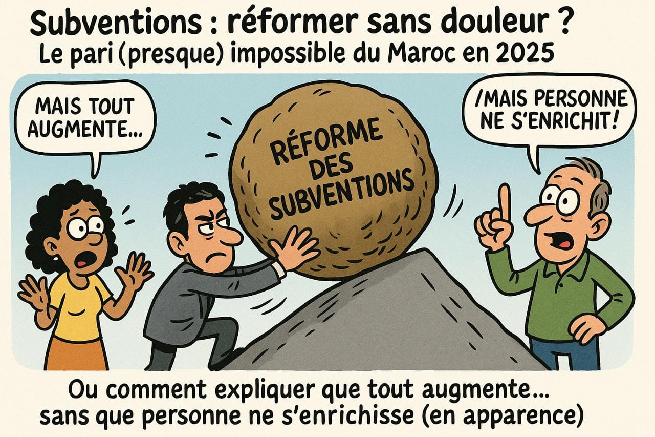 You are currently viewing Subventions : réformer sans douleur ? Le pari (presque) impossible du Maroc en 2025 Ou comment expliquer que tout augmente… sans que personne ne s’enrichisse (en apparence).